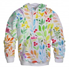 Plus Size,All Over Print Hoodie with Kangaroo Pocket