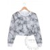 Women Crop Top Sweatshirt with Full Sublimation Printing